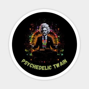 Mark Twain Zen Meditation Psychedelic Trippy Magnet